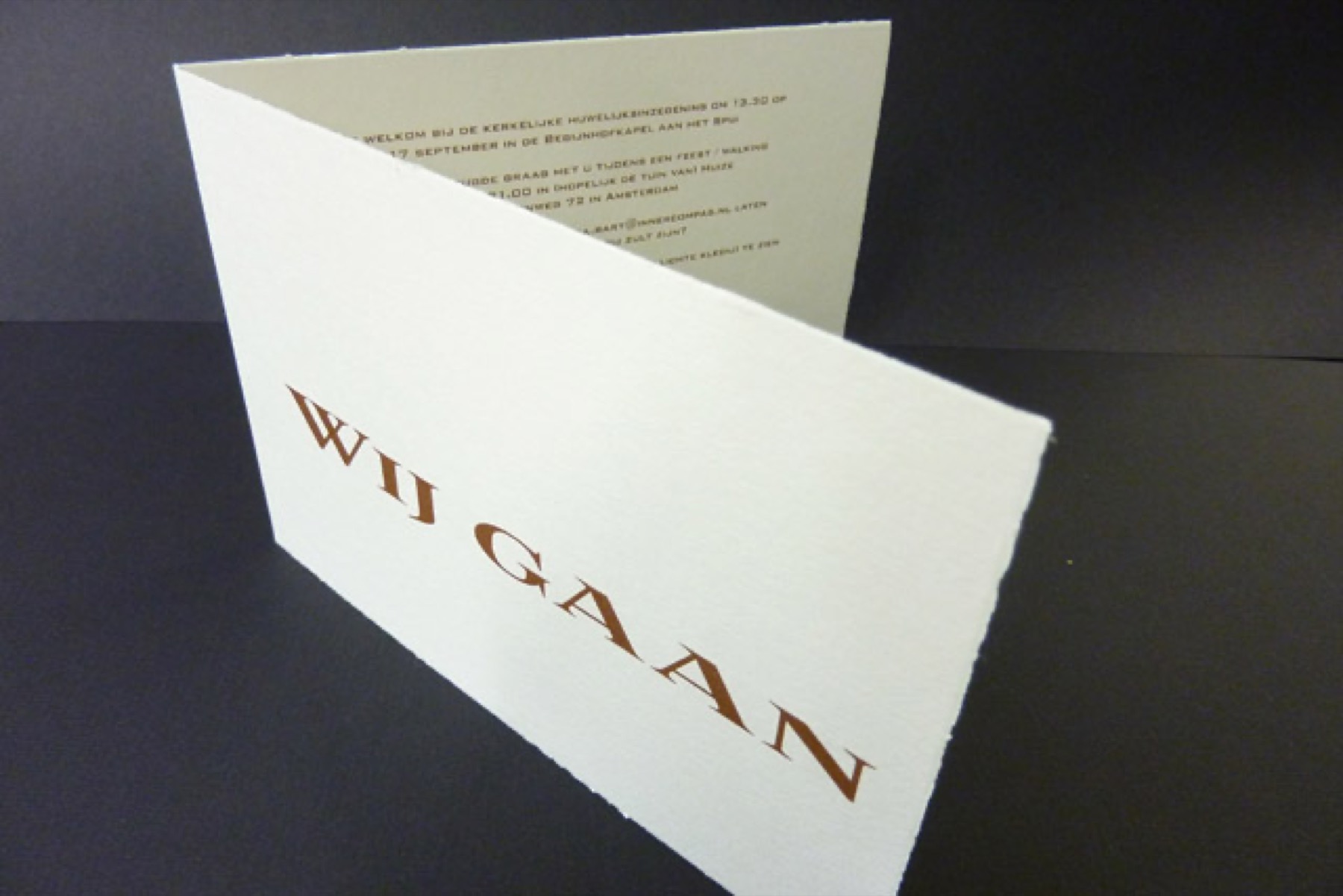 Kaart op Oud-Hollands papier, in boekdruk